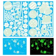 Snowflake Window Stickers Christmas Window Clings Glow in the Dark for Home Christmas Party -Ball