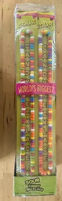 24 Pack - The World’s Biggest Sour Candy Necklace 2.1 oz. Each Koko