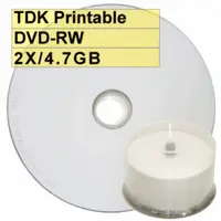 在飛比找旋轉拍賣優惠-TDK 可列印 DVD-RW 2-4X 4.7GB 可重覆燒