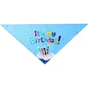 Birthday Dog Bandana Happy Party Decorations Blue Pet Cat Outfit Hat Supplies