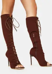 Chocolate Forever Bond Lace Up Boots