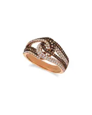 Le Vian Chocolate & Strawberry 14K Rose Gold 0.97 ct. tw. Diamond Half-Eternity Ring