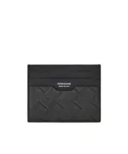 monogram-print card slots One size black/gray