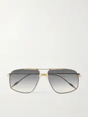 [Jacques Marie Mage] Jacques Marie Mage - Jagger Aviator-style Titanium Sunglasses - Gold - One size One size Gold