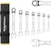Amazon Basics Ratcheting Wrench Set - SAE, 7-Piece