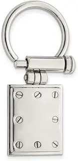 [Generic] Stainless Steel Polished Engravable Key Chain Measures 47mm long Jewelry Gifts for Men
