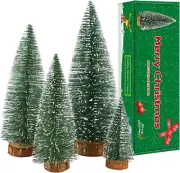 Mini Christmas Tree, Small Pine Tree with Wooden Bases for Xmas Holiday Party H