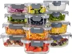 Igluu Meal Prep Glass Containers with Lids (12 Pack) - Reusable Meal Prep Con...