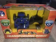 Blue Hat Radio Controlled Transforming Race Car Robot Wireless Remote