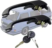 Outside Exterior Door Handle Left Or Right with 2 Keys Compatible for VW Transporter III Bus T3 1979-1992 251837205