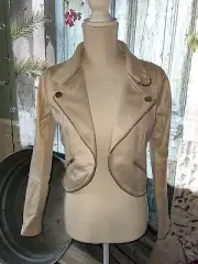 Blu Pepper Jacket Snake Skin Pattern Size Cream White Small