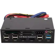 5.25 Inch Usb 3.0 Front Panel Pc Usb 3.0/2.0 Hub E-Sata Sata Audio Multi5870