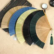 Folding Hand Held Fan Silk Bamboo Fan Tassel Wedding Dance Fans Party Favours