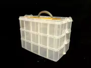 3-Tier Snap Plastic Storage Box Case Organiser Craft Tool Beads Sew Stationery