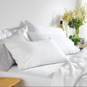 MyHouse Riley Bamboo Cotton Bed Sheet Set Bamboo/Cotton - White - Super King