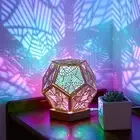 LED Colorful dodecahedron Night Light Bohemian Polar Star Accent Lamp Projector