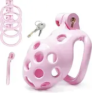 SM Chastity Cage Penis Cage Chastity Belt Man Various Sizes Chastity Cage Male Cock Cage With 4 Sizes Cockring Penis Cage BDSM Bondage Penis Cage Sex Toys For Men(Normalering,E)