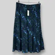 WHISTLES Womens Night Cat Bias Cut Midi Skirt SIZE UK-18 EU-46 NEW rrp £99