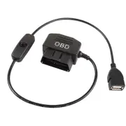 XMSJSIY OBD to USB Power Cable Adapter 16Pin OBD2 Male to 5V 2A USB Female