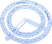 Abaodam 4pcs Circle Protractor with Rotating Needle Engraved Drawing Ruler for Accurate Angle Measurement Precision Tool for and Woodworking for Professionals and Hobbyists