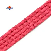 Red Lava Rock Stone Heishi Discs Beads Size 2x4mm 2x6mm 2x8mm 15.5" Strand