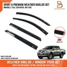 WEATHER SHIELD WINDOW VISOR RAIN GUARD FOR MITSUBISHI TRITON MQ MR 15-23 4 DOORS