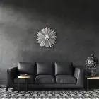 Elegant silver / gray wall clock, fascinating wall art by ardeola - The Sirius
