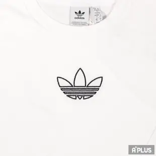 ADIDAS 女 短袖T恤 BOXY T-SHIRT 休閒 穿搭 長下擺 三葉草 白 - GN3159