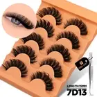 Cat Eye Lashes Fluffy Faux Mink Lashes 8D Volume Wispy Long Lashes Fake Eyelash