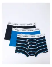 [Bonds] Guyfront Stripe Trunks 3 Pack in Navy