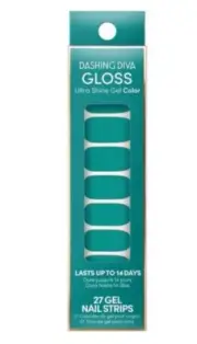 Dashing Diva Gloss Ultra Shine Gel Color Green Nail Strips GSC64 Robins Nest