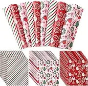 Tinlade 150 Pcs Christmas Wax Paper Sheets for Food Wrapping Paper Sheets Winter Christmas Tree Snowman Paper Parchment Grease Resistant Waterproof Paper Liner Oil Proof Picnic Liner for Kitchen Food
