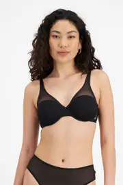 Berlei Because Lightly Lined Scoop Bra - Black, Size: 12 A