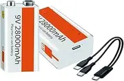 9V 28000mAh Lithium ion Rechargeable Battery Micro USB 9V for Multimeter Microphone Toy Remote Control KTV Use