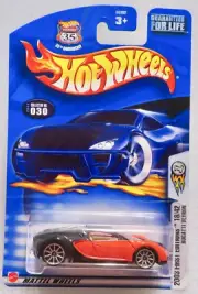 2003 1:64 Hot Wheels First Editions 18/42 Bugatti Veyron Red/Black #030