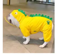 在飛比找Yahoo!奇摩拍賣優惠-CC小铺【寵愛一生】寵物雨衣 可愛恐龍變身裝狗狗雨披衣 連帽