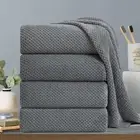 Gray Bath Towels Set 35x70 Inches - Luxury 600 GSM Oversized Bath Sheet Towel...