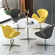 YUGXTH Office Reception Room Club Table and Chair Set, Coffee Kitchen Dining Table Set for 4, Conference Reception Room Coffee Table with Chair, for Home Kitchen
