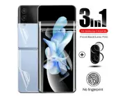 For Samsung Galaxy Z Flip 5 3 in 1 Screen Protector Hydrogel Flexible Full Coverage Plus Camera Lens-[3in1 for Z Flip 5]