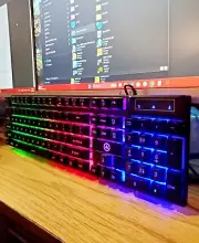 K500 Wired Keyboard Computer Keys Mechanical floating keys Rainbow color Clicky