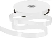Gliberli White Satin Ribbon 5/8 inch X 100 Yards Fabric Large Ribbons for Gift Wrapping Bows Bouquet Sewing Craft Home Decor Hair Floral