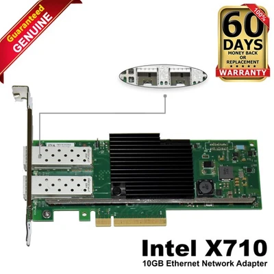 Intel X710-DA2 Dual-Port 10GbE SFP+ PCIe Network Card 105-001-337 Y5M7N