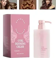 Hairhalo Curl Defining Cream, Hair Curl Defining Cream, Curl Cream for Curly Hair Anti Frizzy, Lightweight Curl Cream, Moisturizing Curl Cream for Wavy Hair, Smoothing for Curly & Wavy Hair (1pcs)
