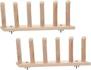 Levemolo 2pcs Wooden Cat Climbing Board Wall Mounted Cat Stairway with Ladder Design Jumping Platform for Active Indoor Stylish Furniture for Home Use