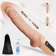 Thrusting Dildo Vibrator Sex Toy for Women - Vibrating G Spot Dildo with 9 Thrusting & Vibrating Modes Adult Sex Toys with LED Display