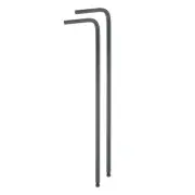 2pcs Ball End Hex Key Wrench 2mm L-Shape Long Arm Hexagon Metric Wrenches Black