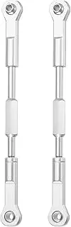 uxcell 2 Pcs Steering Servo Turnbuckle Rod RC Aluminum Alloy Linkages for HSP 1/10 94123 On-Road RC Car (Silver Tone, 96mm)