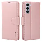For Samsung Galaxy Z Fold 5 5G Hanman Wallet Case Flip Leather Card Slots Magnetic Stand Cover (Rose Gold)