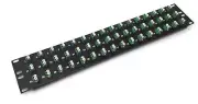 48 Port LC Fiber Patch Panel APC Singlemode (Green Couplers) (Loaded 2u) 19"