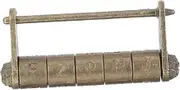 Holibanna Antique Combination Lock Vintage Padlock with Unique Design for Jewelry Boxes Cabinets and Craftsmanship No for Home Decor and Security